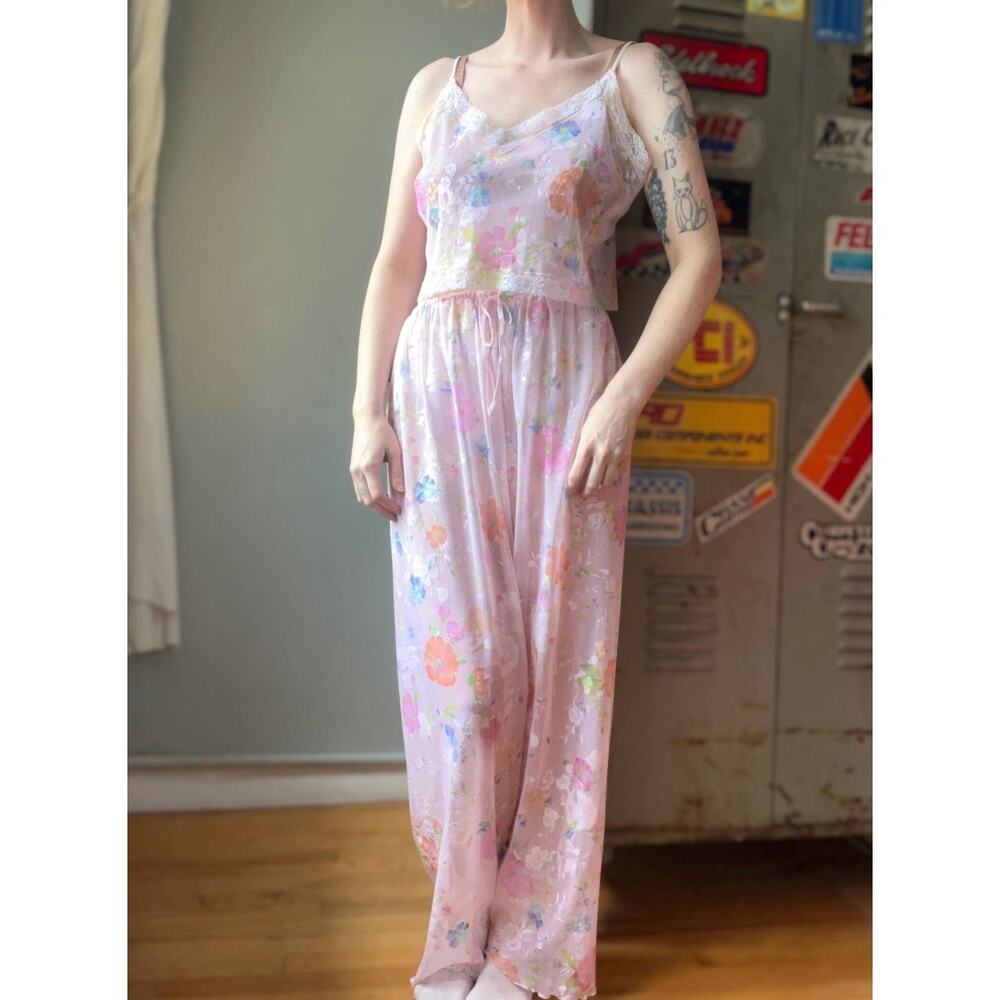 Vintage 90s Victoria’s Secret Sheer Floral Lounge Set | Feminine Angel Era | L/M - Picture 2 of 9